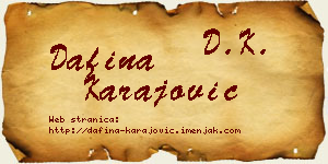 Dafina Karajović vizit kartica